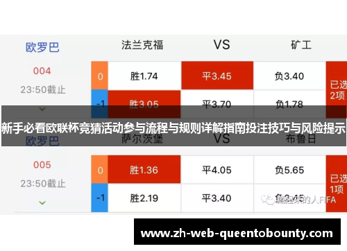 新手必看欧联杯竞猜活动参与流程与规则详解指南投注技巧与风险提示
